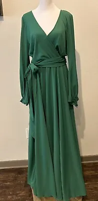 MEGHAN LOS ANGELES Lily Pad Maxi Dress Color:  Emerald Size M NWT • $80