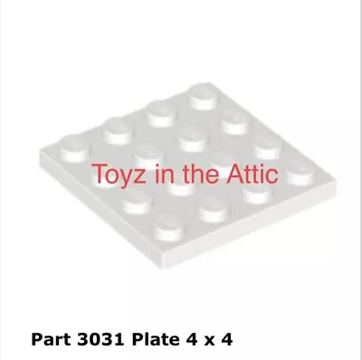 Lego 1x 3031 White Plate 4 X 4 6828 Futuron • $6.80