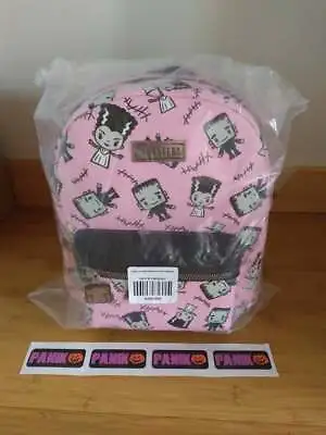 Universal Monsters Chibi Frankenstein Monster & Bride Pink Mini Backpack • $47.99