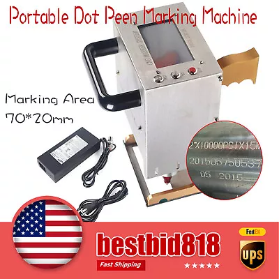Portable Dot Peen Marking Machine Metal VIN Code Engraving Printer Touch Screen  • $1437.54