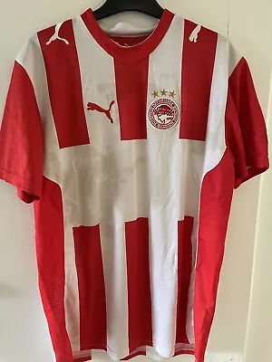 Olympiacos Home 2013/2014 Puma Size L. Football Shirt Olympiakos Jersey NEW • £25