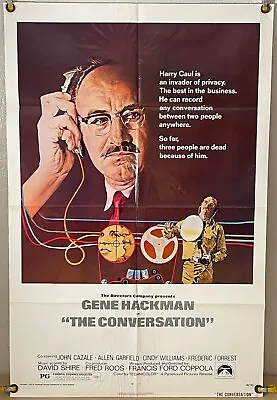 The Conversation Ff Original One Sheet Movie Poster Gene Hackman (1974) • $100