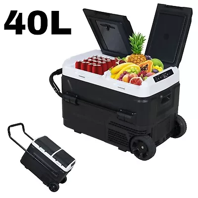 42QT Car Refrigerator Portable Wheeled Freezer Cooler Chest Compressor Camping • $399.99