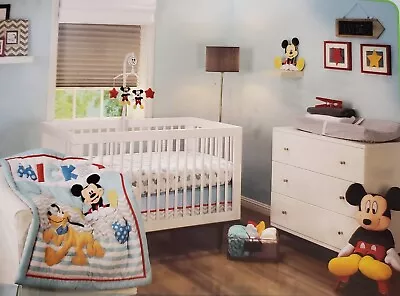 Mickey Mouse Crib Bedding Set 3 Piece • $35