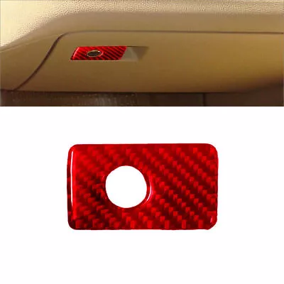 For Volkswagen Passat Red Carbon Fiber Car Interior Glove Box Handle Cover Trim • $10.83