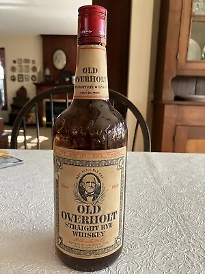Vintage Old Overholt Straight Rye 4/5 Qt Whiskey Bottle • $22