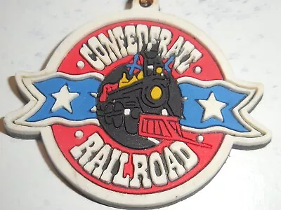 Confederate Railroad Red White Blue Rubber Vintage Keychain Tag Gift Collectible • $12.99