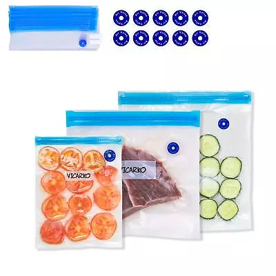 30 Vacuum Zipper Bags Vacuum Sealer Bags Food Storage Reusable Bags With ... • $36.33