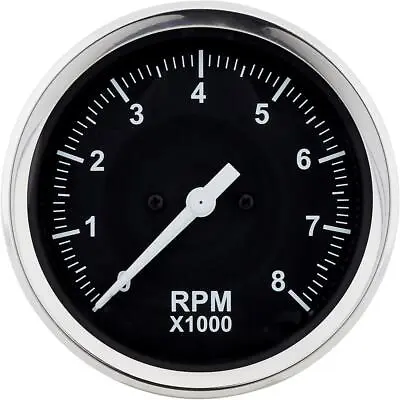 Speedway Motors Universal Black 3-3/8 Inch Electric Tachometer 0-8000 RPM • $85.99