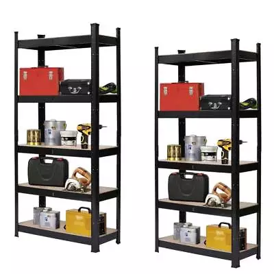 2PC Heavy Duty Shelf Garage Steel Metal Storage 5 Level Adjustable Shelves Rack • $74.99