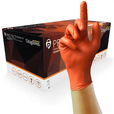 PROTECT Uniglove Black Or Orange Heavy Duty Textured Mechanics Industrial Gloves • £12.80