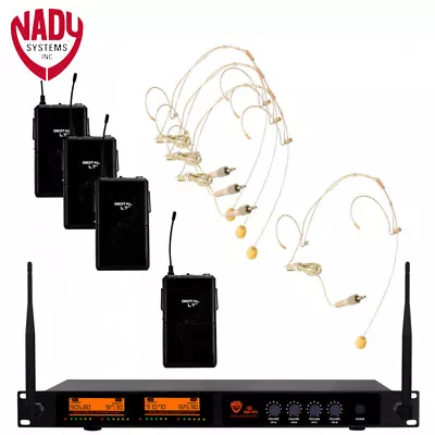 NEW Nady DW-44 HM10 Quad Digital Wireless Headset Microphone System  • $429.99