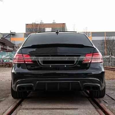 For Mercedes Benz W212 E350 E63 AMG 2013-16 Gloss Black Rear Bumper Diffuser Lip • $358