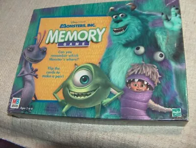2001 Memory Monsters Inc Board Game By Milton Bradley Complete In Excellent Cond • $7