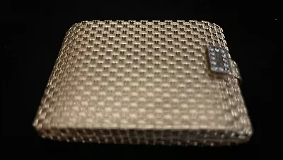 Max Factor Vintage Compact Regency Golden Weave Rhinestone Clasp Estate ~beauty • $24.95