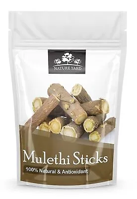 NATURE YARD Mulethi Stick Organic For Eating Wit Licorice Root 100% Natural 100g • £18.08