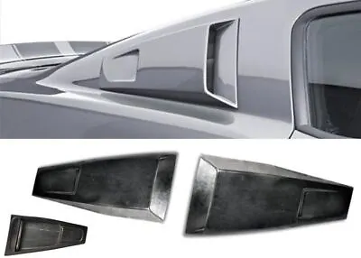 $159.99 • Buy Black Urethane Rear Quarter Window Cover Louver Scoop For 05-14 Ford Mustang