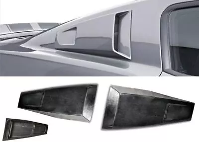 Black Urethane Rear Quarter Window Cover Louver Scoop For 05-14 Ford Mustang • $159.99