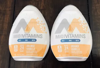 NEW MiO Vitamins B3 B6 B12 Orange Vanilla (2 Bottles Total) 48 Shots/Servings • $6.99
