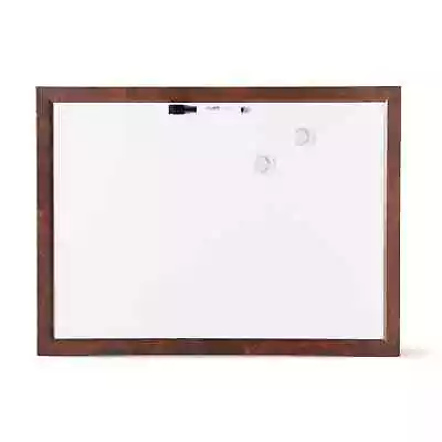 New Pen+Gear Magnetic Dry Erase Board Wooden Frame White Boards 17  X 23  • $8.59