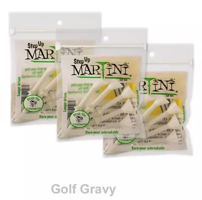 MARTINI Step Up Golf Tees - 3 Packs Of 5 White STEP-UP Tees 3 1/4  • $18.50