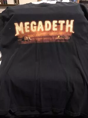 MEGADETH 1999 Vintage Concert Risk Tour Dates T-Shirt Tee Black Size Xl • $75