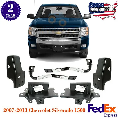 Front Bumper Support Bracket Kit For 2007-2013 Chevrolet Silverado 1500 6Pcs • $152.73