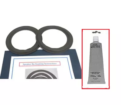 $13.25 • Buy New 6 1/2  Foam Edge Surround & Glue Kit Advent Laureate Speaker Repair Parts