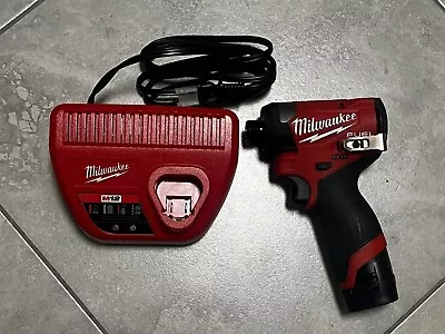 Milwaukee 3453-20 M12 Fuel 1/4  Hex Impact Driver + 2AH Battery + Charger • $55