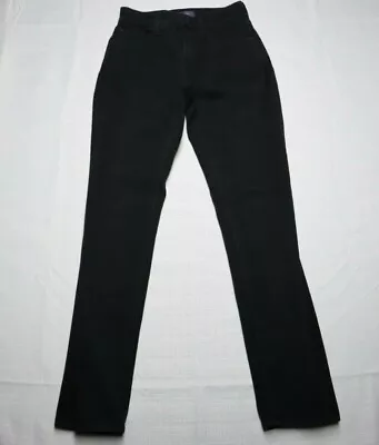 NYDJ Jeans Womens 0 Mid Rise Legging Lift Tuck Technology Skinny Black Denim • $15.95