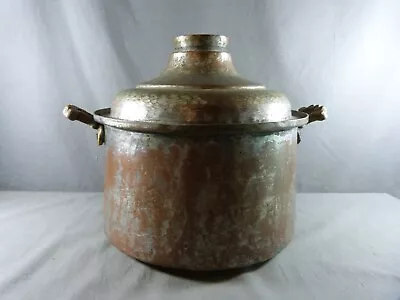 Large French Stew Or Couscous Pot In Tinned Copper With Lid Ø 10 1/2  • $343.52