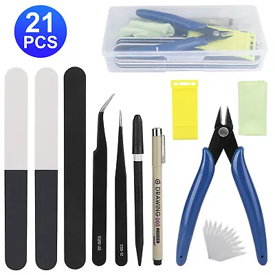 21Pcs/Set Basic Modeler Tool Set Craft Hobby Model Car Building Kit For Gundam • $13.48