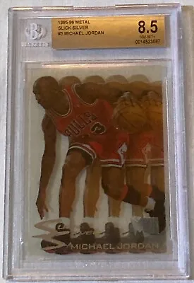 1995/96 Fleer Metal Slick Silver #3 Bulls Michael Jordan Bgs 8.5 Nice Card! • $400