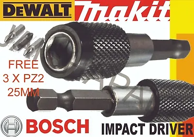 £2.99 • Buy For Makita Impact Driver Hex Drill Holder Screwdriver Bit 1/4  FREE PZ2 Or PH2