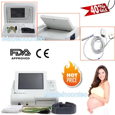 Fetal Monitor Prenatal Heart FHR TOCO Fetal Movement Ultrasound+Transducer Probe • $459