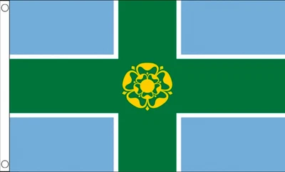 £3.45 • Buy DERBYSHIRE FLAGS BUNTING HAND WAVERS VARIOUS SIZES 5x3 3x2 8x5 18 X12 