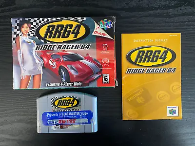 RR64 Ridge Racer 64 For Nintendo 64 N64 Complete In Box CIB Great Shape PU • $69.99