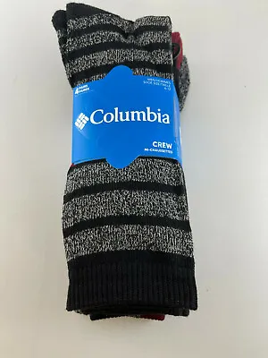 Columbia Men's Crew Socks 4 Pair Pack New Black • $9.99