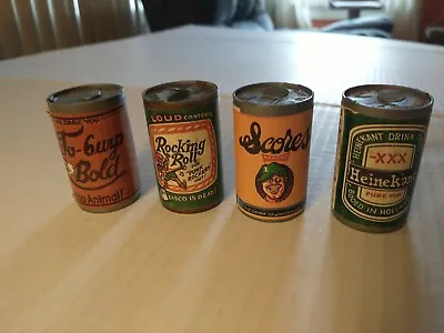 4 Chug A Can Candy Series EMPTY 1980 Cans Containers Good Condition  • $9.99