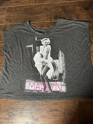 Marilyn Monroe By Sam Shaw - Pop Art Top Size XS - Gray Pink Subway Steam Skirt • $14.99