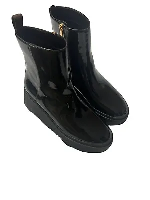 Michael Kors Women Geller Patent Leather Wedge Booties Size 8 • $45