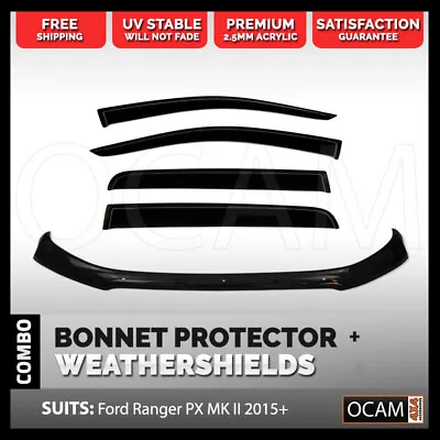 $149 • Buy Bonnet Protector, Weathershields For Ford Ranger PX MKII PX MKIII 2015-06/2022, 