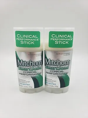 Mitchum Smart Solid Clinical Performance Unscented Antiperspirant/Deodorant 2 Pk • $26.99