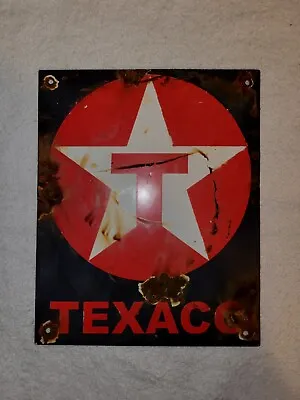 Vintage Texaco Porcelain Sign Sunoco Phillips 66 Esso Mobiloil Store Gas Oil • $85