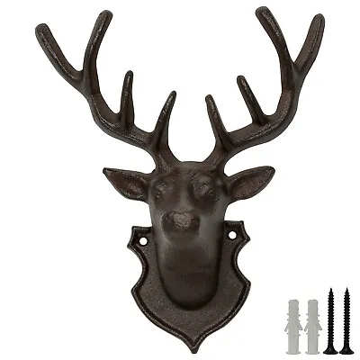 Woodside Cast Iron Wall Mounted Deer/Stag/Reindeer Head Decoration Sculpture • £16.99
