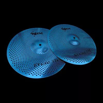 Low Volume Cymbals Rech Stealth 14'' Hi Hat Cymbals Quiet Cymbals Blue • $149