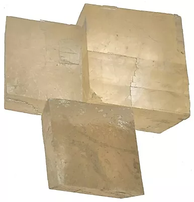 Iceland Spar Calcite Rhomboids - 2.2 Lbs - Bulk 1 Kg Lot - Yellow • £24.12