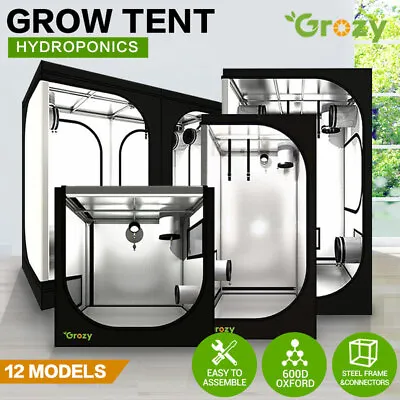 $79.95 • Buy GROZY Hydroponics LED Grow Light Tent Mylar Room For Ventilation Kit Grow System