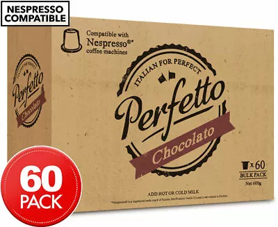 60 X Hot Chocolate Pods For Nespresso Coffee Machine Chocolato Capsules  • $28.90