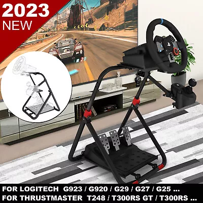 Adjustable Racing Simulator Steering Wheel Stand Logitech G29 T248 Ferrari 458 • $107.54